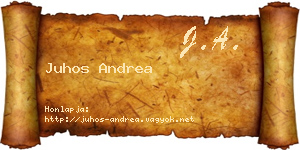 Juhos Andrea névjegykártya